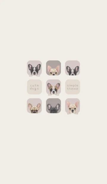 [LINE着せ替え] DOGS -フレンチブルドッグ- ブラウングレーの画像1