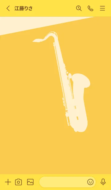 [LINE着せ替え] Saxophone CLR 支子色の画像2