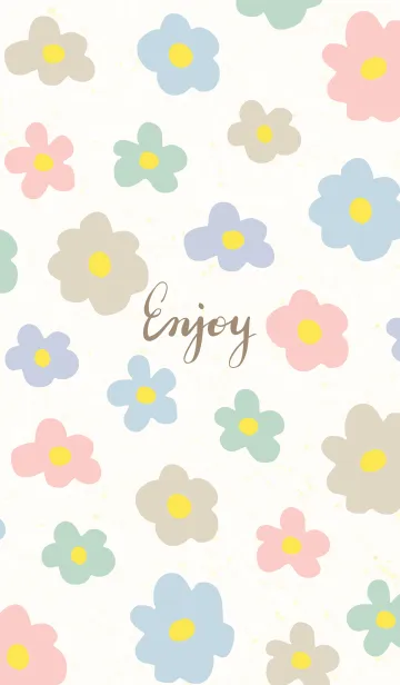 [LINE着せ替え] 北欧風 お花カラフル5の画像1