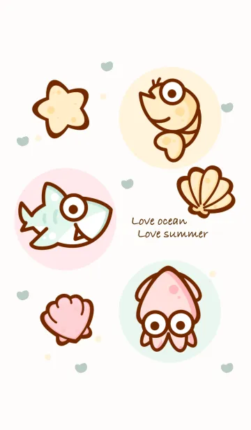 [LINE着せ替え] Lovely sea animal 5 :)の画像1