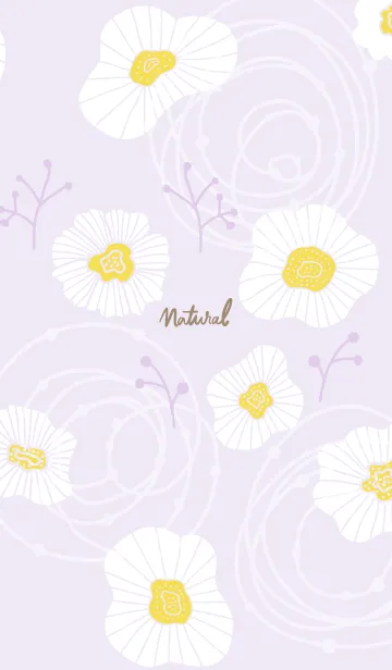 [LINE着せ替え] かわいい かわいい 白い花7の画像1