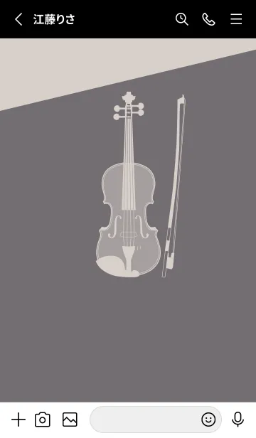 [LINE着せ替え] Violin CLR スチールグレイの画像2