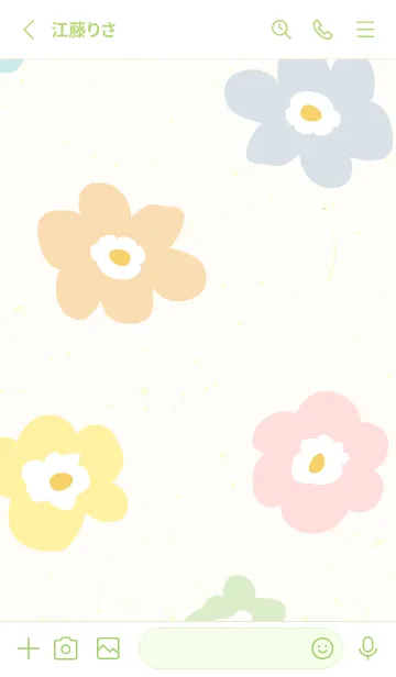 [LINE着せ替え] カラフル 花 北欧風16の画像2