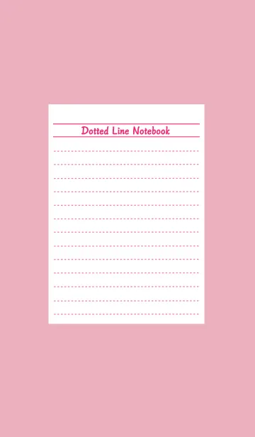 [LINE着せ替え] カラー点線ノート/ローズピンクの画像1