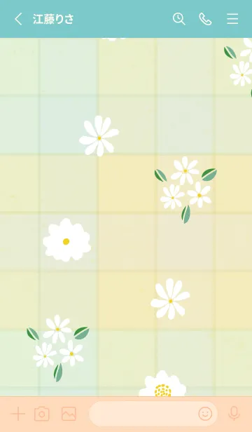 [LINE着せ替え] 白い小花 キュート19の画像2