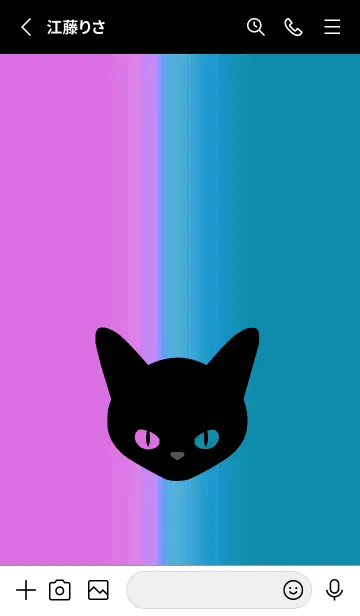 [LINE着せ替え] ブラック キャット 180の画像2