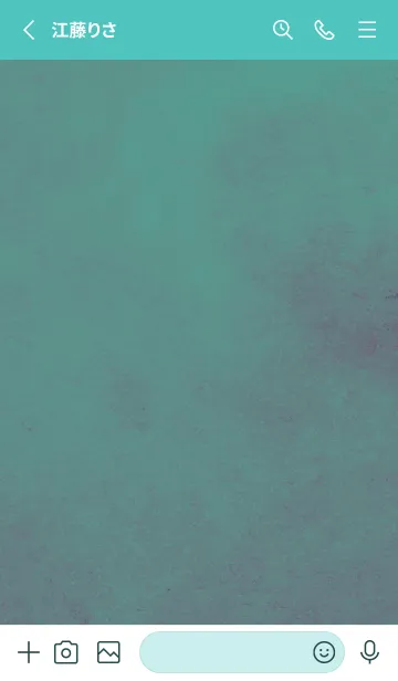 [LINE着せ替え] 青緑 : 優しい水彩とクローバーの画像2