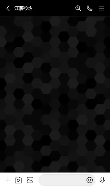 [LINE着せ替え] Hexagon / Black x Blackの画像2