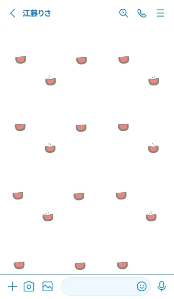 [LINE着せ替え] 夏。スイカ。ひらがな。の画像2