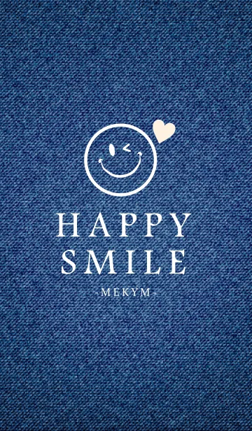 [LINE着せ替え] HAPPY SMILE DENIM HEART-MEKYM 41の画像1