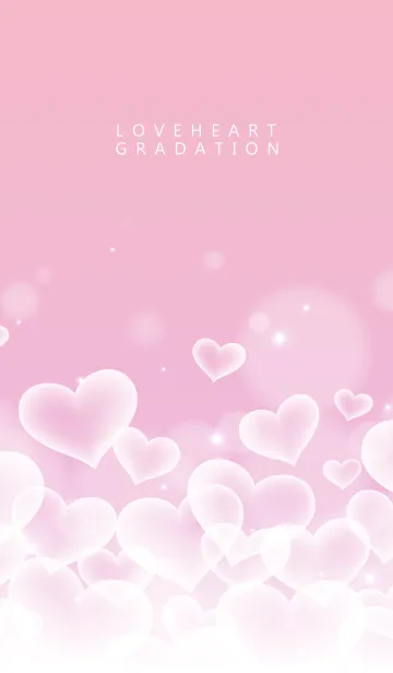 [LINE着せ替え] LOVE HEART GRADATION Pink&Whiteの画像1
