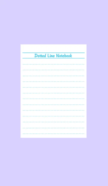 [LINE着せ替え] カラー点線ノート/パープル/ブルーの画像1