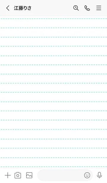 [LINE着せ替え] カラー点線ノート/ブルーグレイ/グリーンの画像2