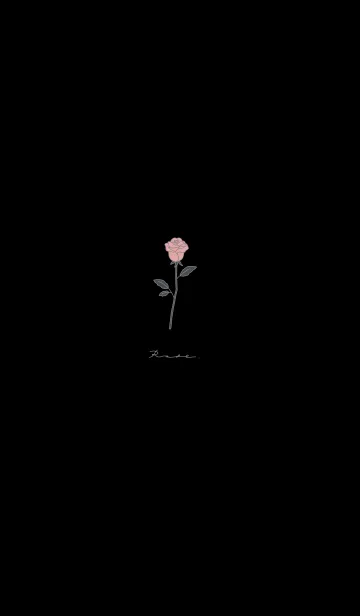 [LINE着せ替え] Rose / 黒とピンクの画像1