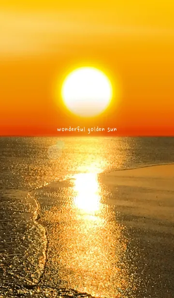 [LINE着せ替え] 最強運気UP 太陽と輝く海の夕景の画像1