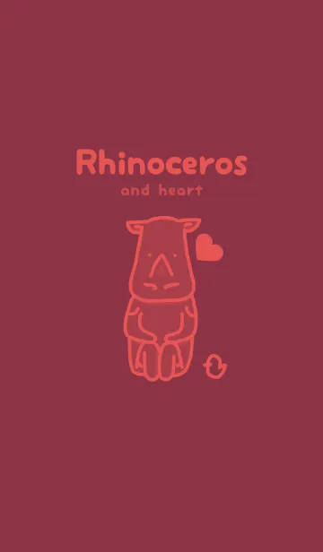 [LINE着せ替え] サイとハート クリムソンの画像1