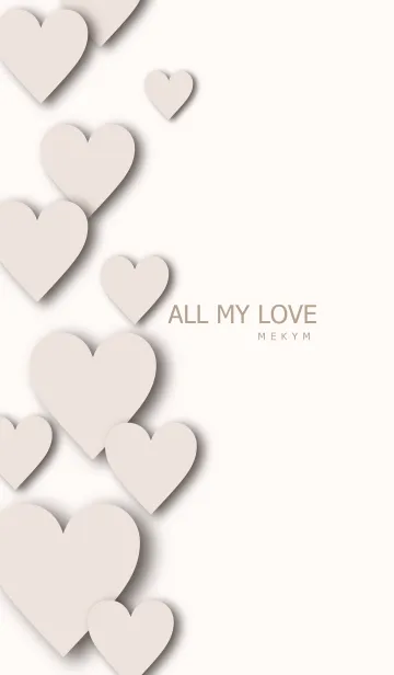 [LINE着せ替え] ALL MY LOVE BEIGEHEART - MEKYM 12の画像1