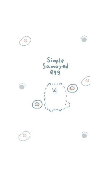 [LINE着せ替え] シンプル サモエド 目玉焼きの画像1