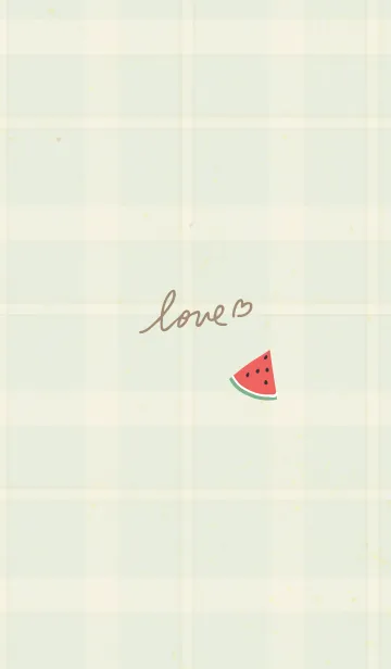 [LINE着せ替え] チェック柄 スイカ26の画像1