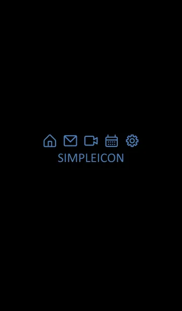 [LINE着せ替え] SIMPLE ICON -BLACK- 61の画像1