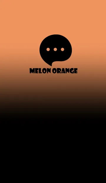 [LINE着せ替え] Black & Melon Orange Theme V4 (JP)の画像1