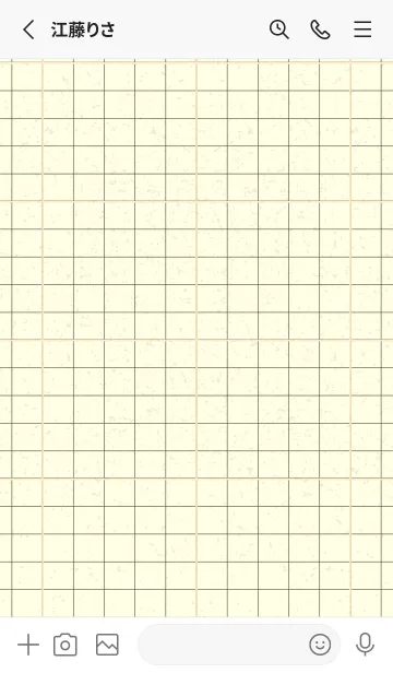 [LINE着せ替え] 方眼紙 ノーマル  鳥の子色の画像2