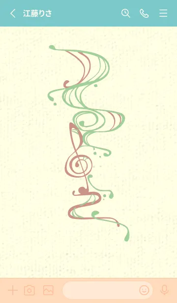 [LINE着せ替え] 和音 流水-音楽記号  スプラウトの画像2