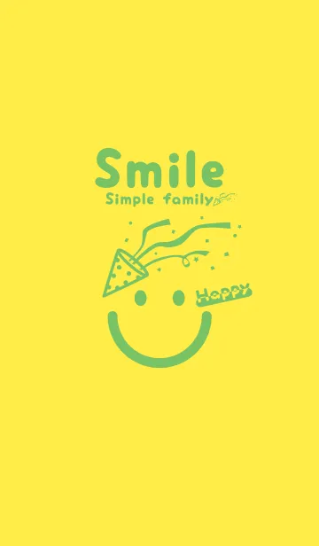 [LINE着せ替え] スマイル＆ハッピー 菜の花色の画像1