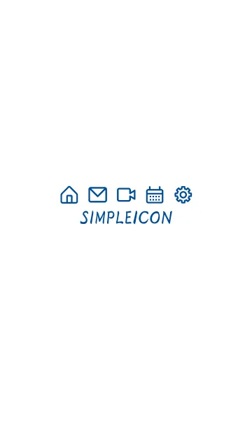 [LINE着せ替え] SIMPLE ICON -WHITE- 61の画像1