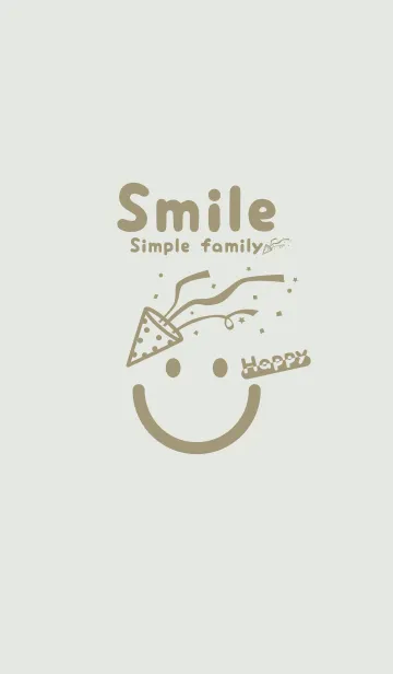 [LINE着せ替え] スマイル＆ハッピー ミストホワイトの画像1