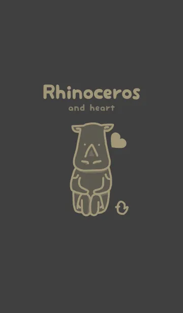 [LINE着せ替え] サイとハート 黒柿色の画像1