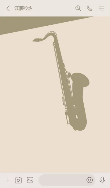 [LINE着せ替え] Saxophone CLR 蒸栗色の画像2