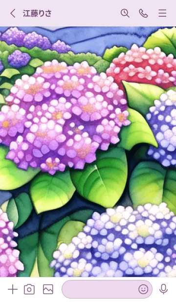 [LINE着せ替え] Colorful hydrangea symphonyの画像2