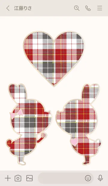 [LINE着せ替え] Check Love Theme..26の画像2