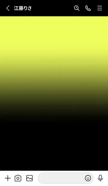 [LINE着せ替え] Black & Lemon Yellow Theme V4 (JP)の画像2