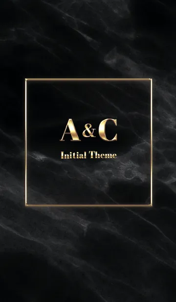 [LINE着せ替え] 【 A&C 】Initial Theme Gold - ブラックの画像1