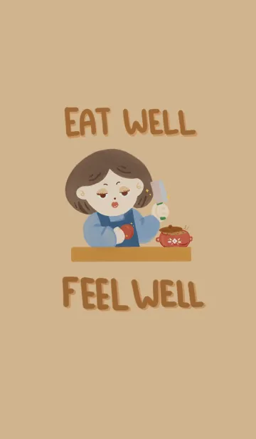 [LINE着せ替え] Eat well feel wellの画像1