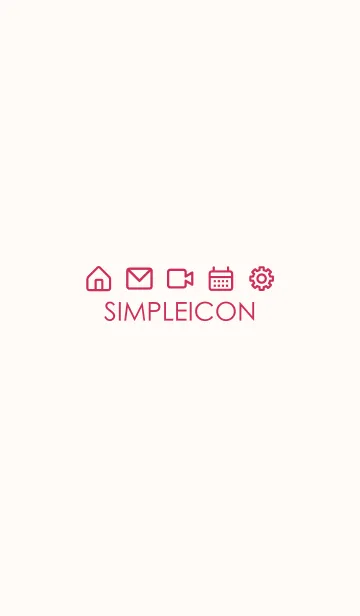 [LINE着せ替え] SIMPLE ICON -PINK BEIGE- 63の画像1