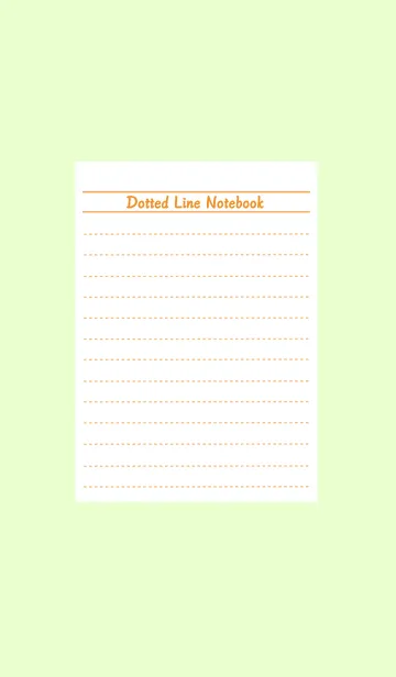 [LINE着せ替え] カラー点線ノート/グリーン/オレンジの画像1