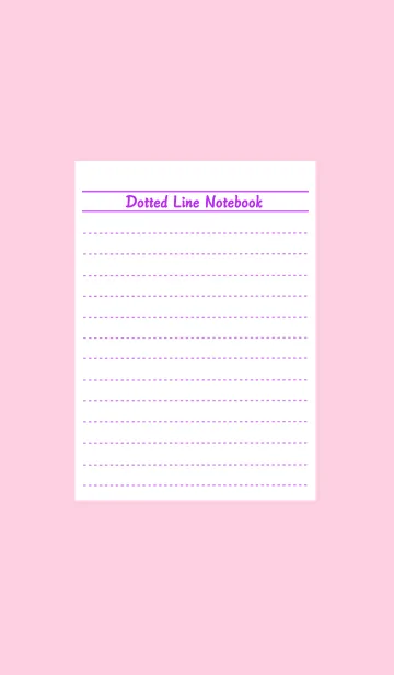 [LINE着せ替え] カラー点線ノート/ピンク/パープルの画像1