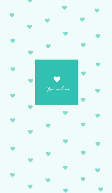 [LINE着せ替え] pattern_heart (turquoise)の画像1