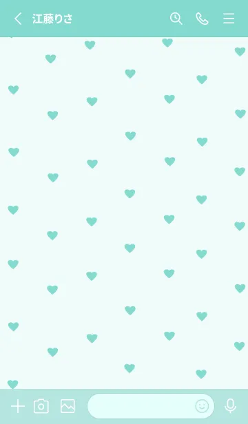 [LINE着せ替え] pattern_heart (turquoise)の画像2