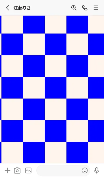 [LINE着せ替え] ブルー■貝殻色.TKCの画像2