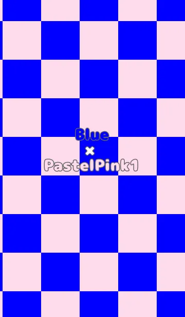 [LINE着せ替え] ブルー■パステルピンク1.TKCの画像1