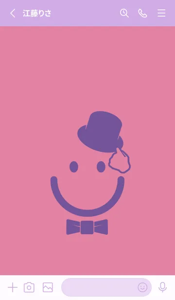 [LINE着せ替え] スマイル＆紳士 ディープオーキッドピンクの画像2