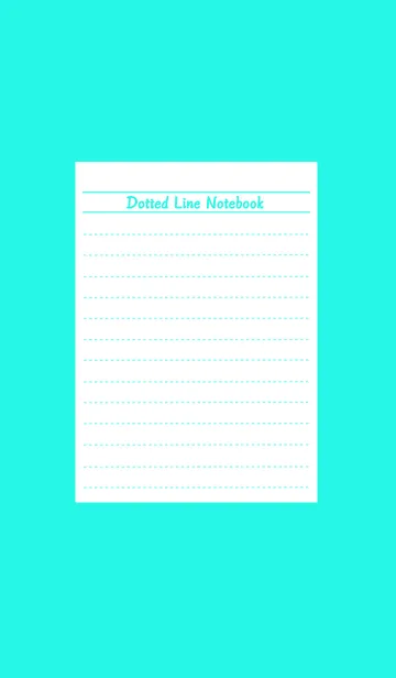 [LINE着せ替え] カラー点線ノート/蛍光ブルー/ブラックの画像1