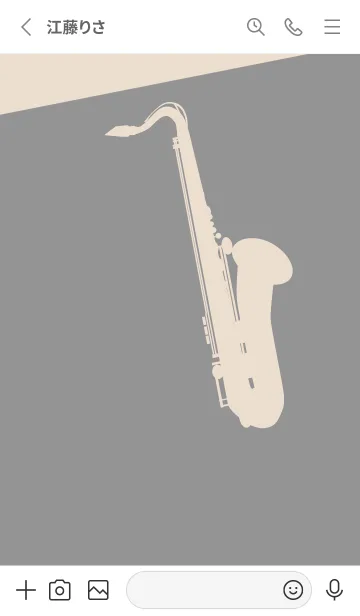 [LINE着せ替え] Saxophone CLR 鼠色の画像2