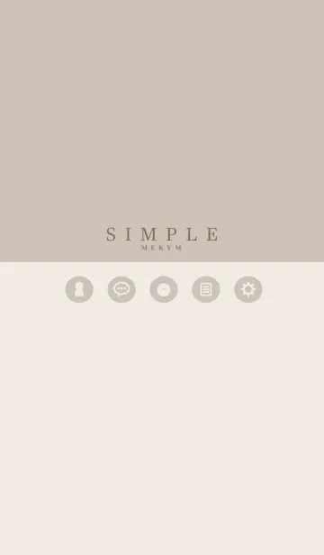 [LINE着せ替え] SIMPLE ICON BROWN - MEKYM 10の画像1