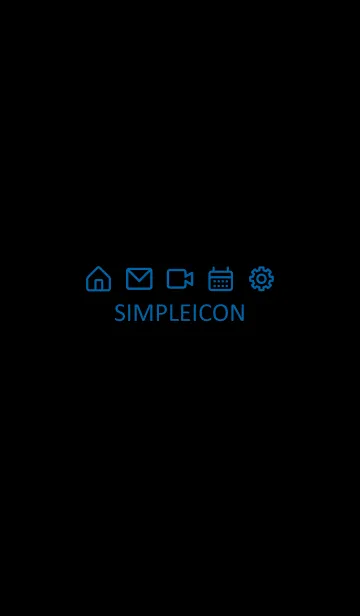 [LINE着せ替え] SIMPLE ICON -BLACK- 63の画像1