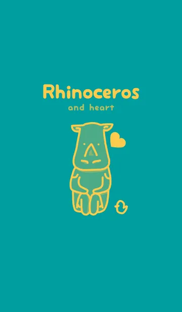 [LINE着せ替え] サイとハート ピーコックブルーの画像1